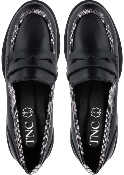 Kadın Deri Siyah Loafer Ayakkabı 33 2000-1 Bn Ayk SK24-25 Syh Dr/syh Yln indirimleri