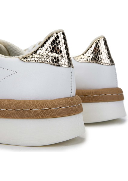 Kadın Deri Beyaz Sneakers & Spor Ayakkabı 817 088 Bn Ayk SK24-25 Byz Cılt/byz Suet