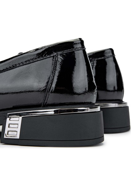 Kadın Deri Siyah Rugan Loafer Ayakkabı 1061 2244 Bn Ayk SK24-25 Sıyah Rgn indirimleri