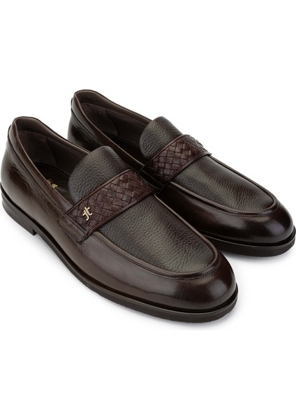 Erkek Deri Kahverengi Loafer Ayakkabı 1047 8328 Erk Ayk SK24-25 Khv Bfl/gyk fiyatları