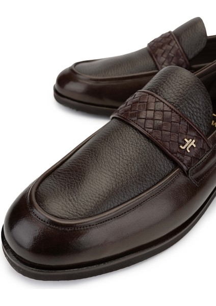 Erkek Deri Kahverengi Loafer Ayakkabı 1047 8328 Erk Ayk SK24-25 Khv Bfl/gyk modelleri