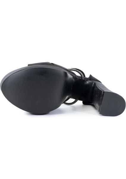 Kadın Deri Siyah Saten Topuklu Ayakkabı 1065 223-551 Bn Ayk SK24-25 Sıyah Saten indirimleri