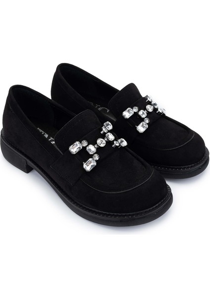 Kadın Deri Siyah Süet Loafer Ayakkabı 1065 60-2071 Bn Ayk SK24-25 Sıyah Suet fiyatları