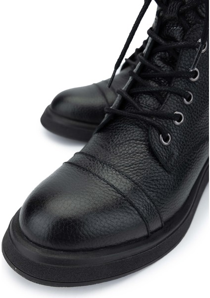 Kadın Hakiki Deri Siyah Floter Casual Bot 1066 2077 Bn Bot SK24-25 Sıyah Fltr modelleri