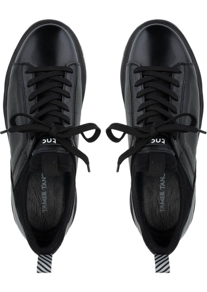 Erkek Deri Siyah Analin Sneakers & Spor Ayakkabı 381 20550 Erk Ayk SK24-25 Sıyah Anl indirimleri