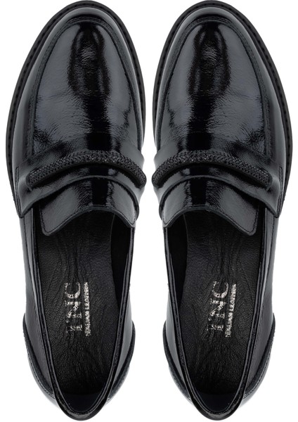 Kadın Deri Siyah Rugan Loafer Ayakkabı 231 307 Bn Ayk SK24-25 Sıyah Rgn indirimleri