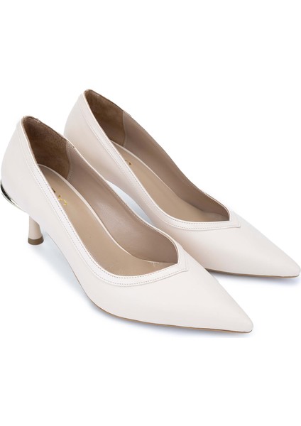 Kadın Vegan Bej Topuklu Ayakkabı 1073 3033 Bn Ayk SK24-25 Bej Cılt fiyatları