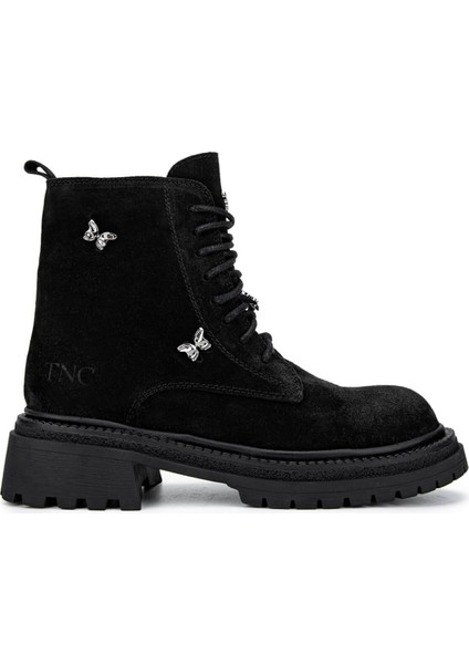 Kadın Hakiki Deri Siyah Süet Casual Bot 1031 187-R340 Bn Bot SK24-25 Sıyah Suet