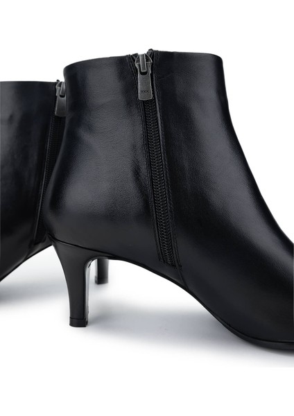 Kadın Hakiki Deri Siyah Deri Topuklu Bot 1074 2048 Bn Bot SK24-25 Sıyah Dr fırsatları