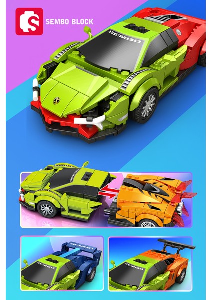 Sembo Block Famous Cars Zonda R 254 Parça Yapı Blokları LEGO ile Uyumlu (714007)