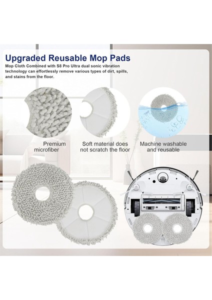 T20 Omni Robot Süpürge Yedek Parçaları Ana Yan Fırça Hepa Filtre Paspas Pedleri Toz Torbaları (Yurt Dışından) indirimleri