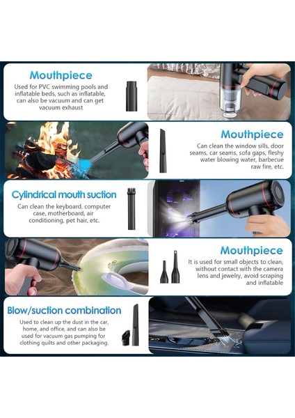 Kablosuz El Tipi Elektrikli Süpürge, Araba Temizleyici Üfleyici Pompa 3'ü 1 Arada, Evcil Hayvanlar, Arabalar Için (Yurt Dışından) fırsatları