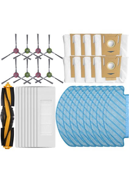 Debot N10/N10 Plus Silindir Yan Fırça Hepa Filtre Paspas Bezleri Toz Torbası Elektrikli Süpürge Aksesuarları ile Uyumludur (Yurt Dışından)