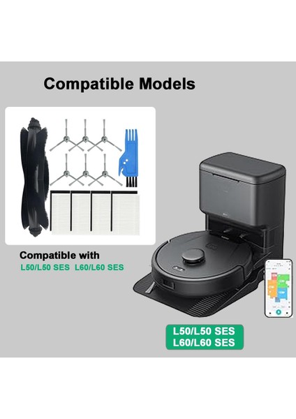 Vakum L60 / Hibrit L50 Için, Ana Yan Fırça Hepa Filtre Yedek Parçaları (Yurt Dışından) modelleri