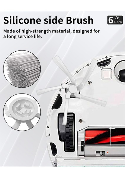 W10/W10 Pro Robot Süpürge Ana Yan Fırça Hepa Filtre Paspas Bezi Yedek Parçaları (Yurt Dışından)