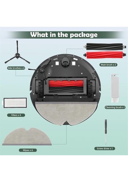 Q5 Pro/q5 Pro+/q8 Max+/q8 Max Elektrikli Süpürge Aksesuarları, Ana Fırçalar, Hepa Filtreler, Silme Yanları, Fırçalar (Yurt Dışından) modelleri