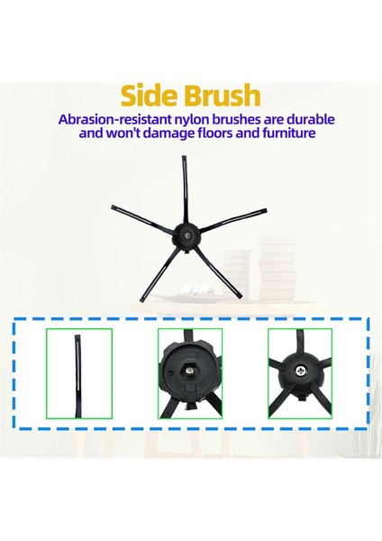 Roborock Q7/q7+/q7 Için Max+/q7 Max Plus Robot Vakum Süpürge Ana Yan Fırça Hepa Filtre Mop Bez Torbaları Yedek Parçalar (Yurt Dışından)