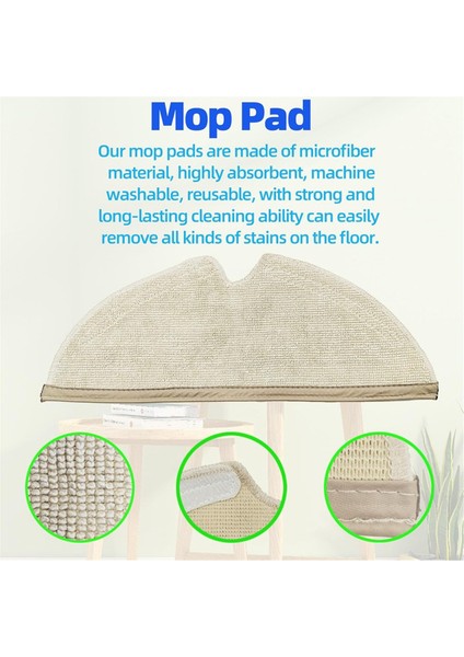 Roborock Q7/q7+/q7 Için Max+/q7 Max Plus Robot Vakum Süpürge Ana Yan Fırça Hepa Filtre Mop Bez Torbaları Yedek Parçalar (Yurt Dışından)