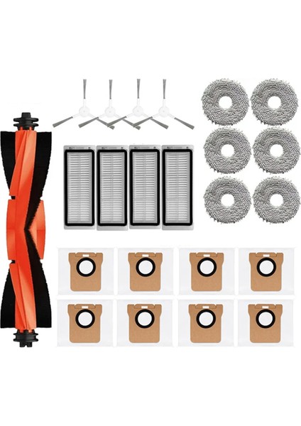 L20 Ultra L30 Elektrikli Süpürge Ana Yan Fırça Hepa Filtre Paspas Bezi Toz Torbası Aksesuarları (Yurt Dışından)