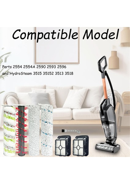 Bissell Crosswave Hydrosteam Için Yedek Parçalar 35151 Vakum Fırça Ruloları Vakum Filtre Temizleme Fırçası (Yurt Dışından)