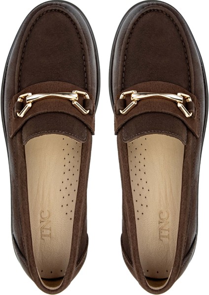 Kadın Deri Kahverengi Nubuk Loafer Ayakkabı 322 24073001 Bn Ayk SK24-25 Kahve Nbk indirimleri