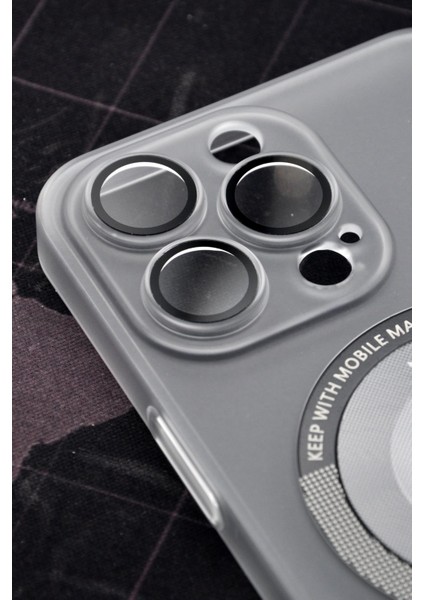 iPhone 14 Pro Uyumlu Beyaz Renkli Yarı Şeffaf Ince Sert Kapak Kılıf Kamera Lens Korumalı fiyatları