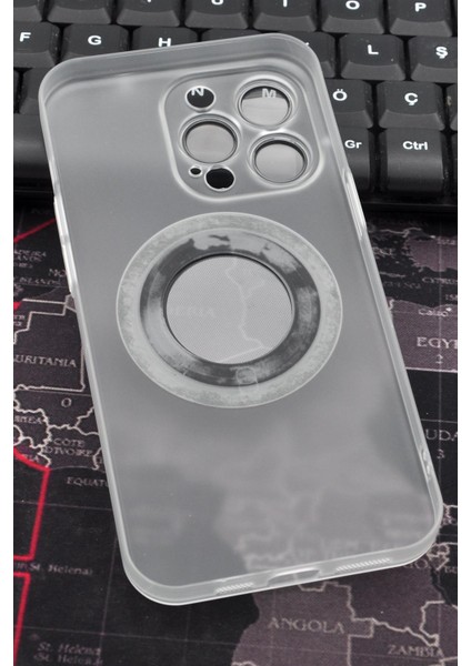 iPhone 14 Pro Uyumlu Beyaz Renkli Yarı Şeffaf Ince Sert Kapak Kılıf Kamera Lens Korumalı indirimleri