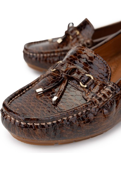 Kadın Deri Taba Loafer Ayakkabı 1065 128-06 Bn Ayk SK24-25 Taba Dr/ptk Bsk modelleri