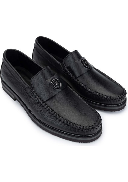 Erkek Hakiki Deri Siyah Deri Loafer Ayakkabı 1008 3390 Erk Ayk SK24-25 Sıyah Dr fiyatları
