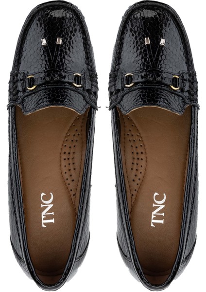 Kadın Deri Siyah Loafer Ayakkabı 1065 128-06 Bn Ayk SK24-25 Syh Dr/ptk Bsk indirimleri