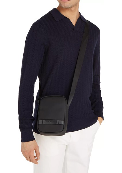 Erkek Mini Çapraz Çanta - Siyah indirimleri