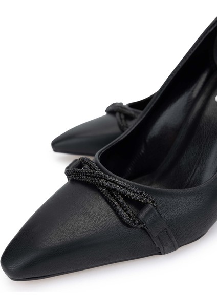 Kadın Deri Siyah Topuklu Ayakkabı 1063 134462 Bn Ayk SK24-25 Sıyah Cılt modelleri