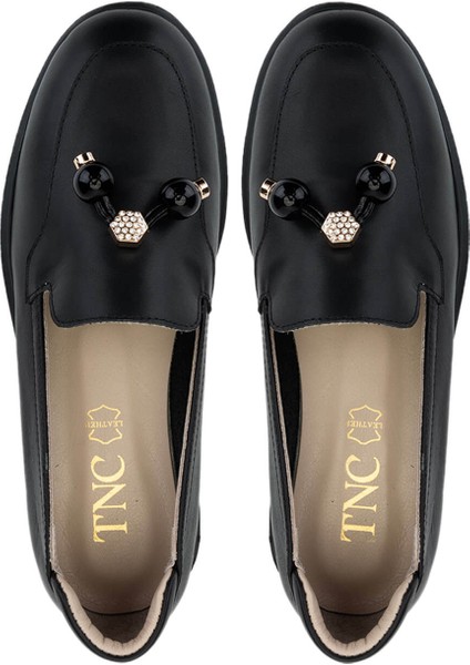 Kadın Deri Siyah Deri Loafer Ayakkabı 1037 6005 Bn Ayk SK24-25 Sıyah Dr indirimleri