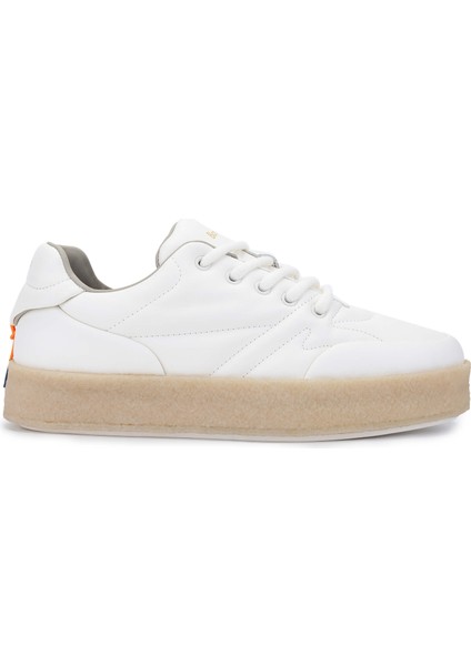 Erkek Hakiki Deri Beyaz Sneakers & Spor Ayakkabı 511 BU3530B Erk Ayk SK24-25 Whıte