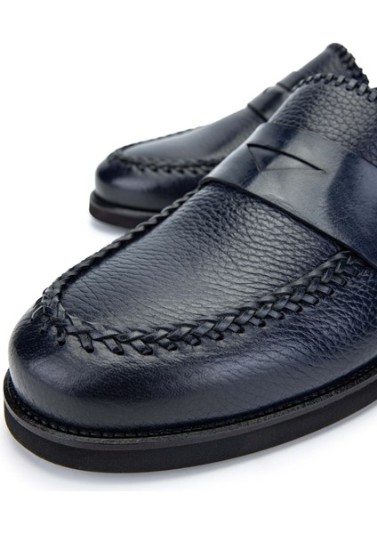 Erkek Deri Lacivert Loafer Ayakkabı 477 72403 Erk Ayk SK24-25 Lacı Gyk fırsatları