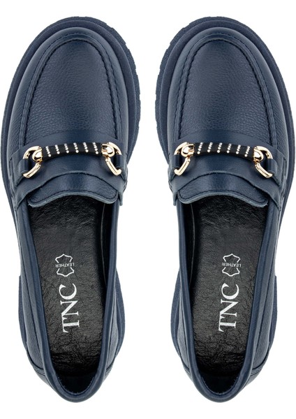 Kadın Deri Lacivert Loafer Ayakkabı 1065 201-4259 Bn Ayk SK24-25 Lacı Dr fırsatları