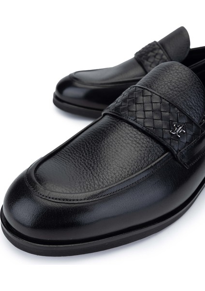 Erkek Deri Siyah Loafer Ayakkabı 1047 8328 Erk Ayk SK24-25 Syh Bfl/gyk modelleri