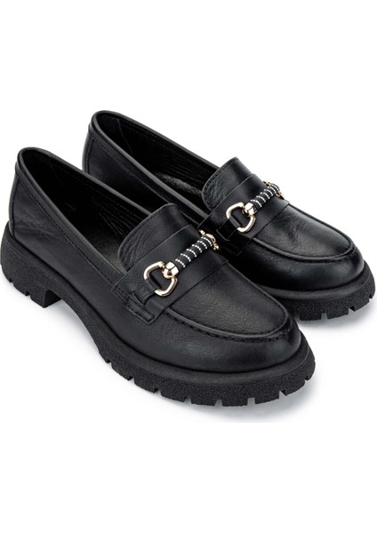 Kadın Deri Siyah Deri Loafer Ayakkabı 1065 201-4259 Bn Ayk SK24-25 Sıyah Dr fiyatları