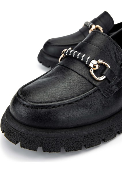 Kadın Deri Siyah Deri Loafer Ayakkabı 1065 201-4259 Bn Ayk SK24-25 Sıyah Dr fırsatları