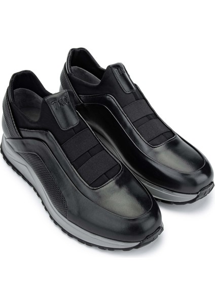 Erkek Deri Siyah Casual Ayakkabı 383 6094 Erk Ayk Y24 Sıyah Slvr fiyatları