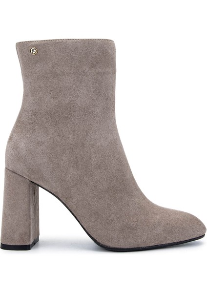 Kadın Hakiki Deri Vizon Süet Topuklu Bot 1074 2040 Bn Bot SK24-25 Vızon Suet