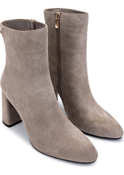 Kadın Hakiki Deri Vizon Süet Topuklu Bot 1074 2040 Bn Bot SK24-25 Vızon Suet fiyatları
