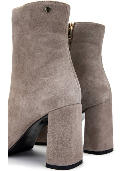Kadın Hakiki Deri Vizon Süet Topuklu Bot 1074 2040 Bn Bot SK24-25 Vızon Suet fırsatları