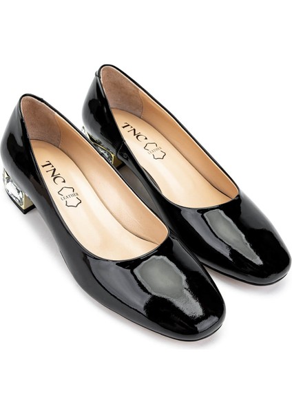 Kadın Deri Siyah Rugan Topuklu Ayakkabı 1036 H5659 Bn Ayk SK24-25 Sıyah Rgn fiyatları