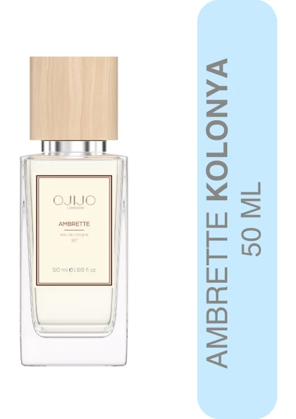 Ojijo London Ambrette Kolonya 50 ml - 80° Eau De Cologne