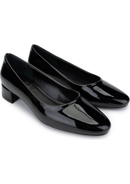 Kadın Vegan Siyah Rugan Topuklu Ayakkabı 1073 118 Bn Ayk SK24-25 Sıyah Rgn fiyatları