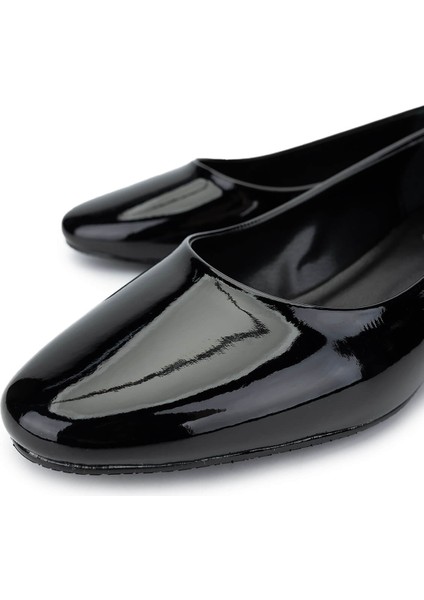 Kadın Vegan Siyah Rugan Topuklu Ayakkabı 1073 118 Bn Ayk SK24-25 Sıyah Rgn modelleri