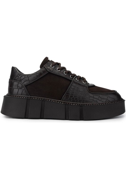 Erkek Deri Kahverengi Sneakers & Spor Ayakkabı 352 21416 Erk Ayk SK24-25 Kahve