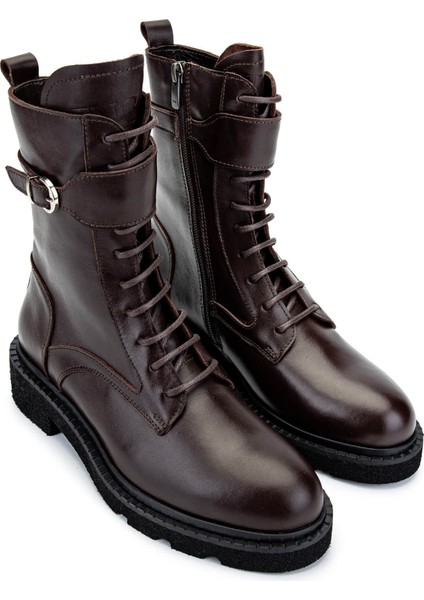Kadın Deri Kahverengi Casual Bot 33 85504 Bn Bot SK24-25 Kahve Dr