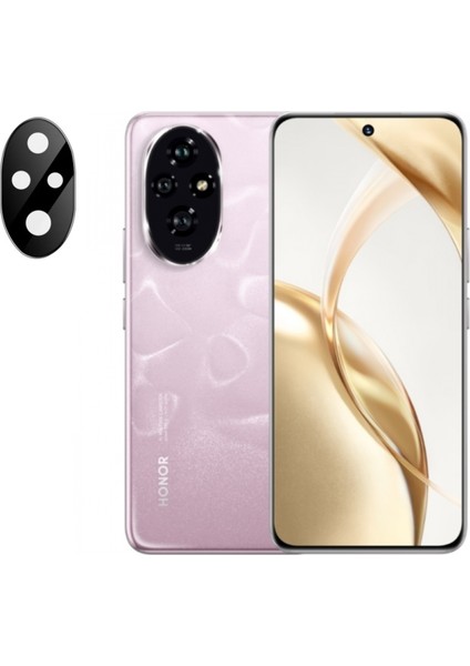 Honor 200 Uyumlu Kamera Lens Koruma Halkası - Kapalı Tasarım -Siyah AL3401